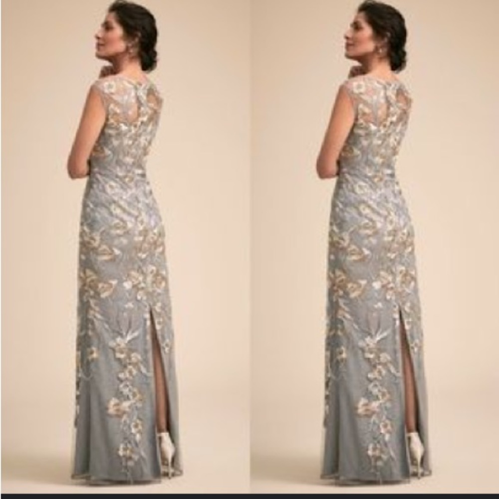 BHLDN Leonora - Gorgeous cool grey long dress